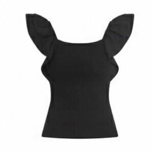 Joe’s Jeans The Leslie Summer Minimalist Contemporary Top Size Medium Black